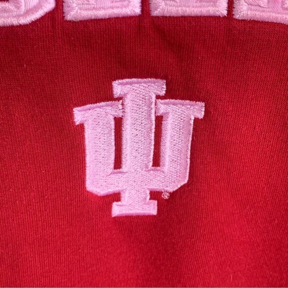 Adidas Indiana Hoosiers Hoodie Sweatshirt Size Large Embroidered - Picture 7 of 8